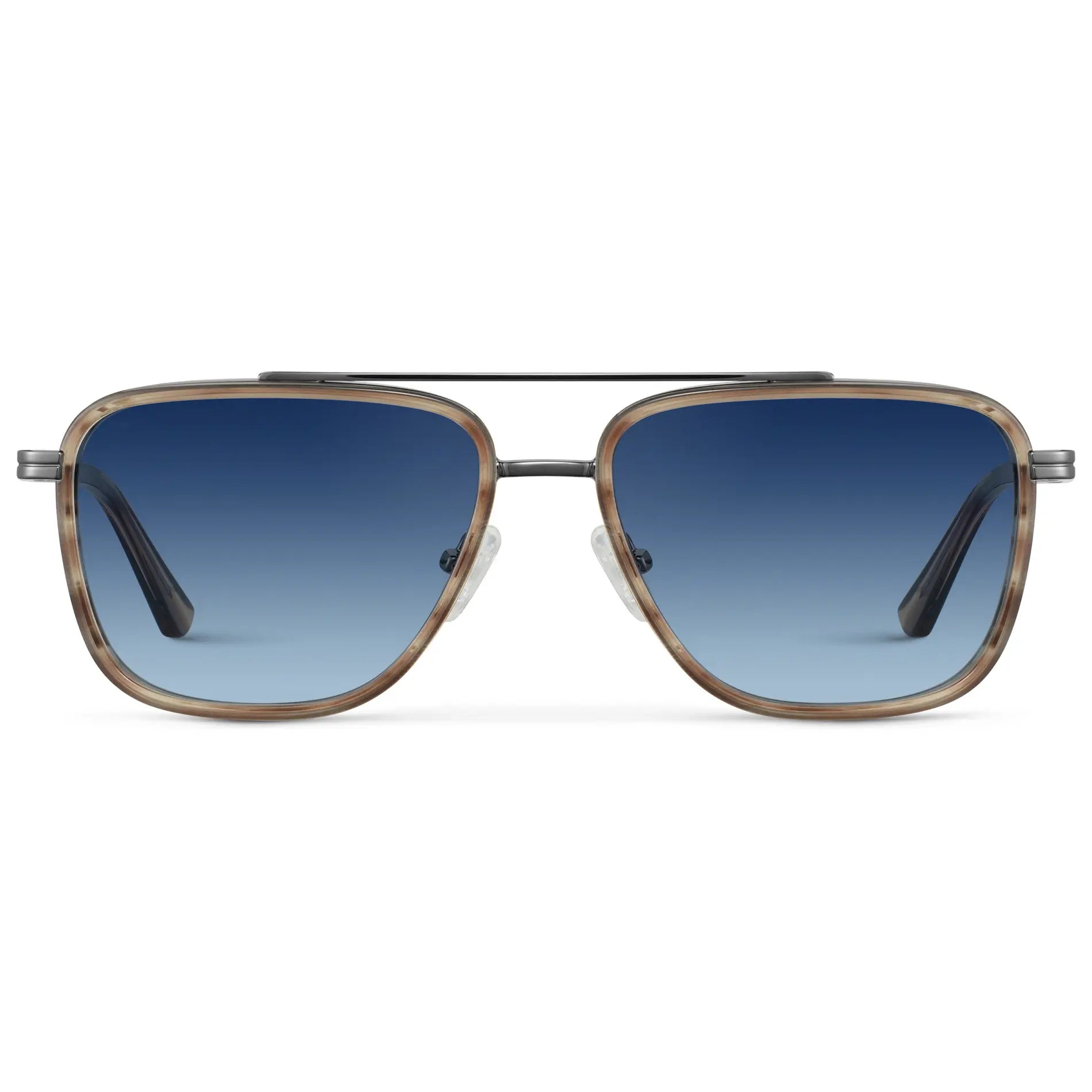 WESTON Polarised Flat-Top Aviator Sunglasses For Men - Timber Brown l WMP Eyewear
