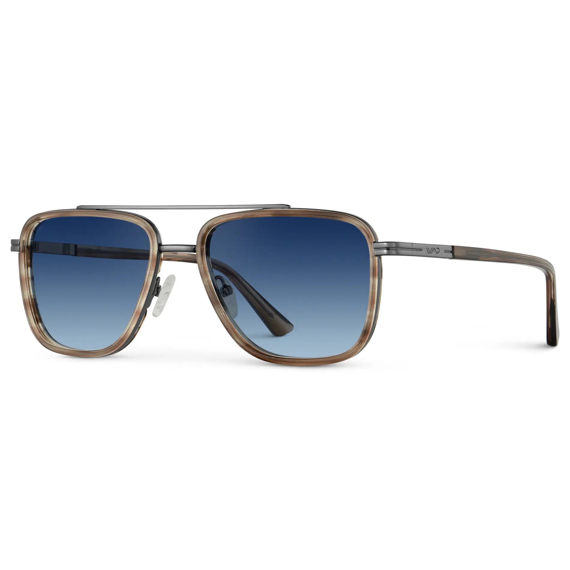 WESTON Polarised Flat-Top Aviator Sunglasses For Men - Timber Brown l WMP Eyewear