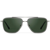 WESTON Polarised Flat-Top Aviator Sunglasses For Men - Grey l WMP Eyewear