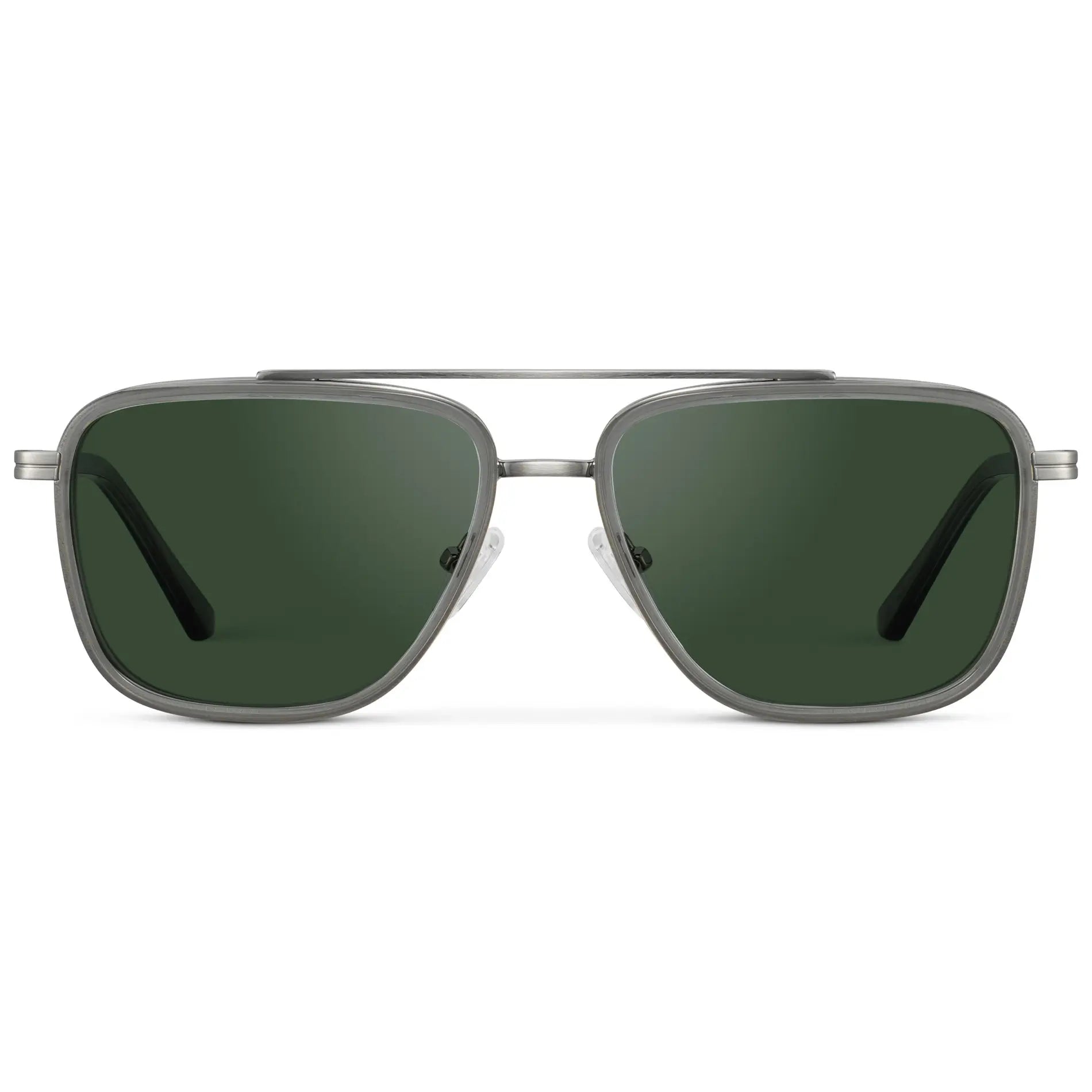 WESTON Polarised Flat-Top Aviator Sunglasses For Men - Grey l WMP Eyewear