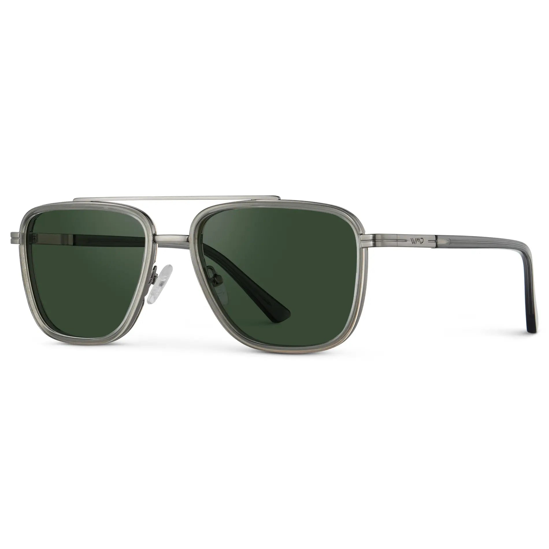 WESTON Polarised Flat-Top Aviator Sunglasses For Men - Grey l WMP Eyewear