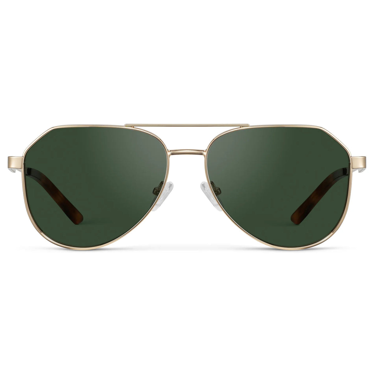 AERO Men's - Flat Top Aviator Sunglasses - Gold l WMP Eyewear - PUNCH Watch & Eyewear - WMP Eyewear