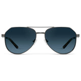 AERO Men's Flat Top Aviator Sunglasses - Gunmetal l WMP Eyewear