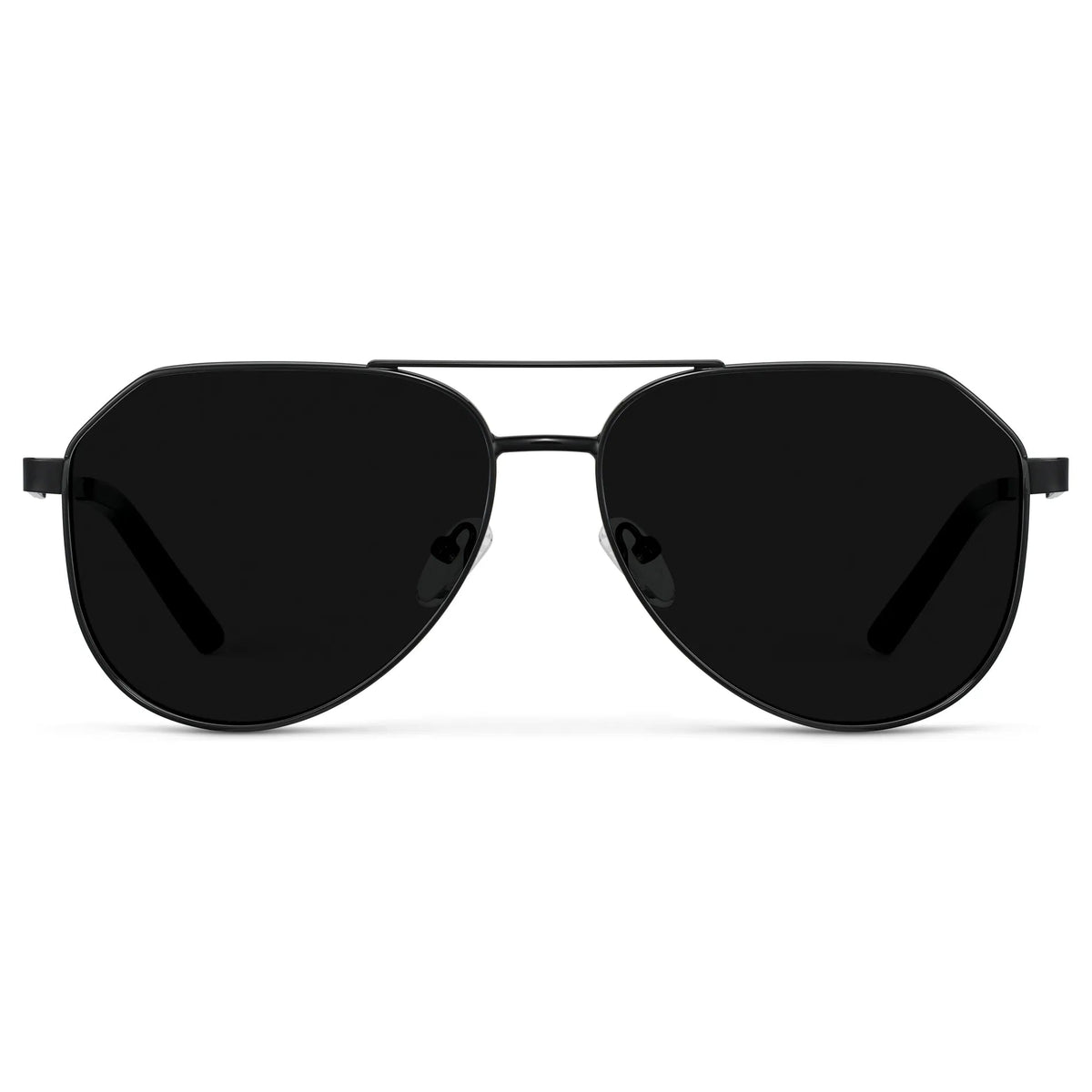 AERO Men's Flat Top Aviator Sunglasses - Triple Black l WMP Eyewear - PUNCH Watch & Eyewear - WMP Eyewear