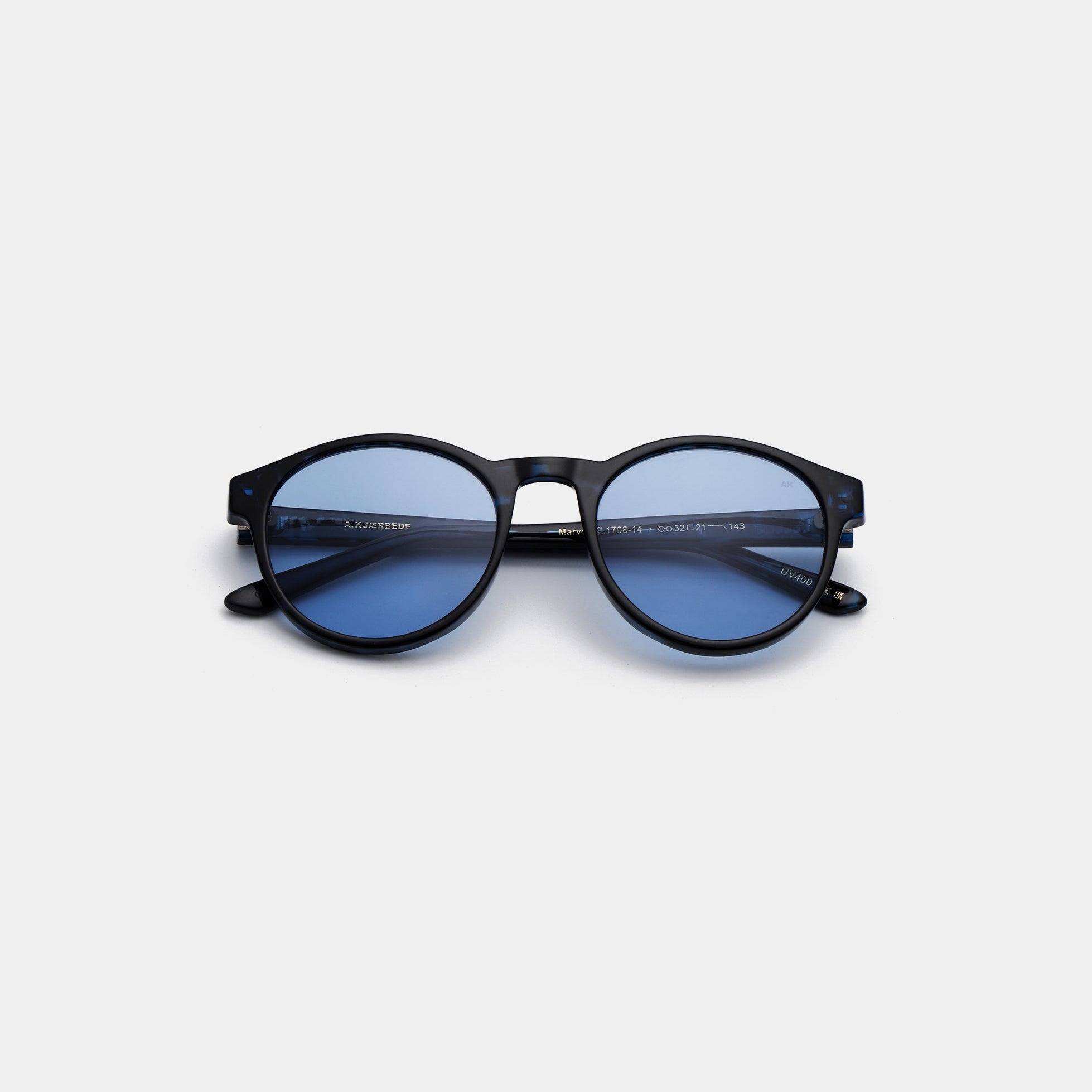 A.KJÆRBEDE (AKJAERBEDE) Marvin Sunglasses | Blue Demi, Blue Lens - PUNCH Watch & Eyewear - A.KJÆRBEDE