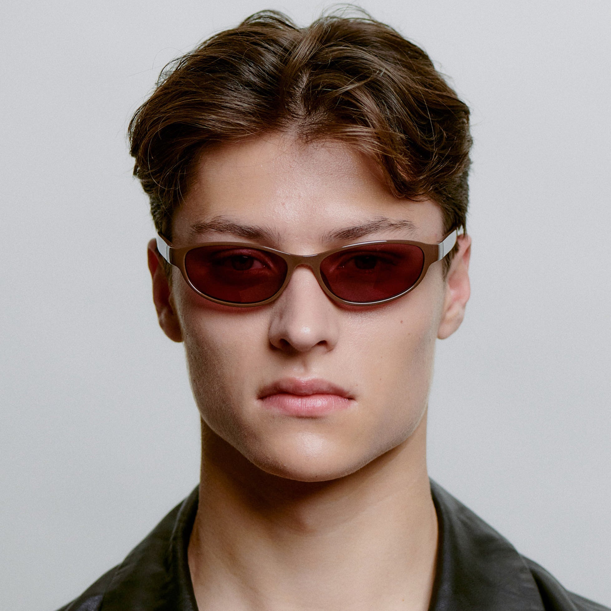 Akjaerbede Alexa Narrow Cat Eye Sunglasses - Chocolate Brown / Purple Lens - PUNCH Watch & Eyewear - A.KJÆRBEDE