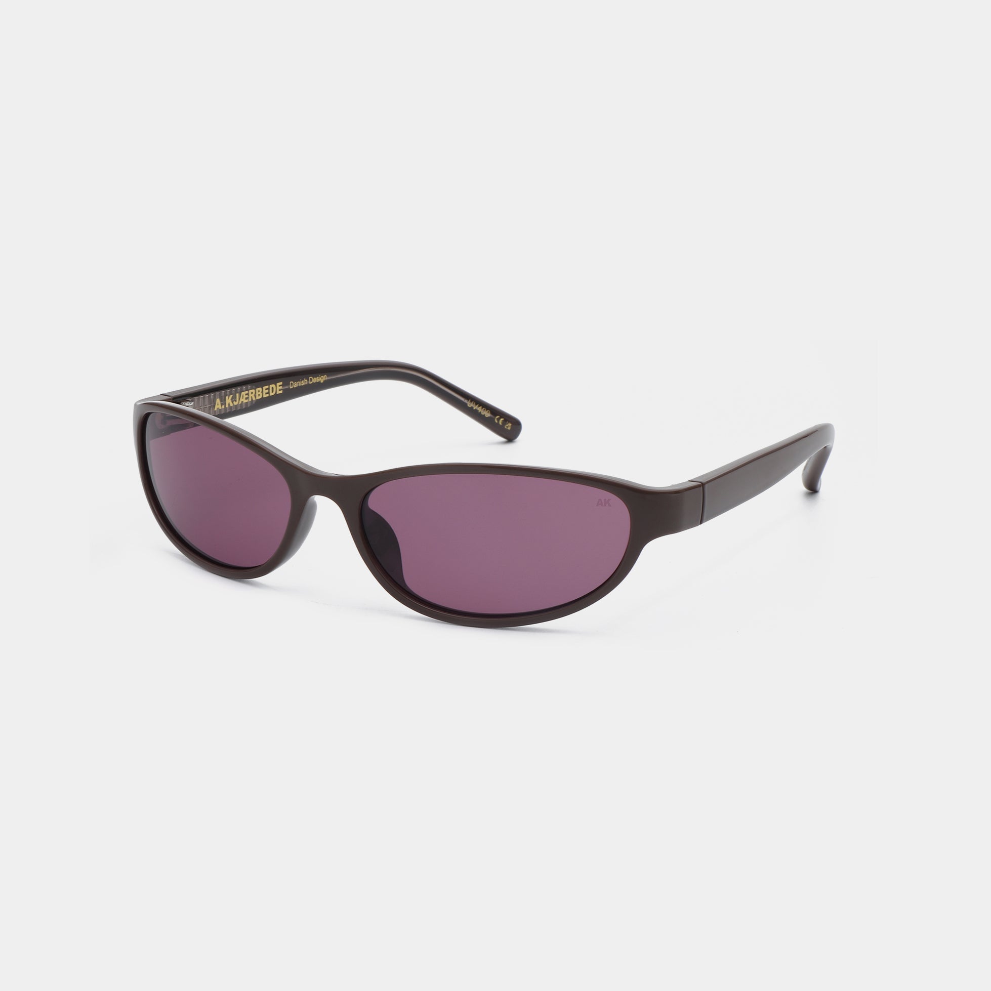 Akjaerbede Alexa Narrow Cat Eye Sunglasses - Chocolate Brown / Purple Lens - PUNCH Watch & Eyewear - A.KJÆRBEDE