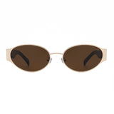 Akjaerbede Bella Oval Sunglasses - Gold Metal Frame / Demi Tortoise