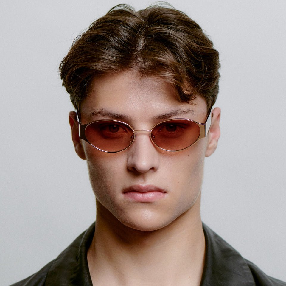 Akjaerbede Bella Oval Sunglasses - Rose Gold Metal Frame / Havana Tortoise - PUNCH Watch & Eyewear - A.KJÆRBEDE