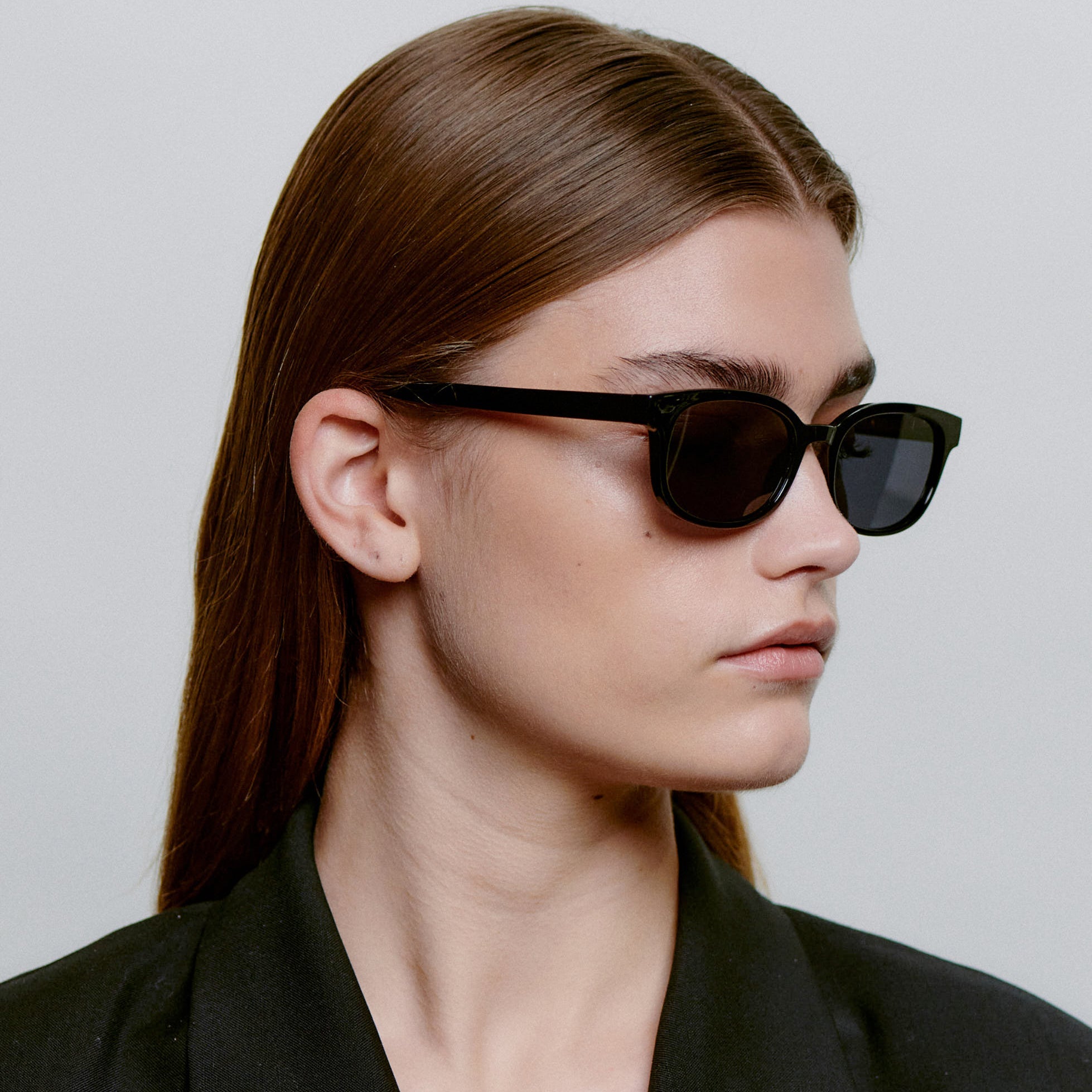 A.KJÆRBEDE CHARLIE Classic Rectangle Sunglasses - Black