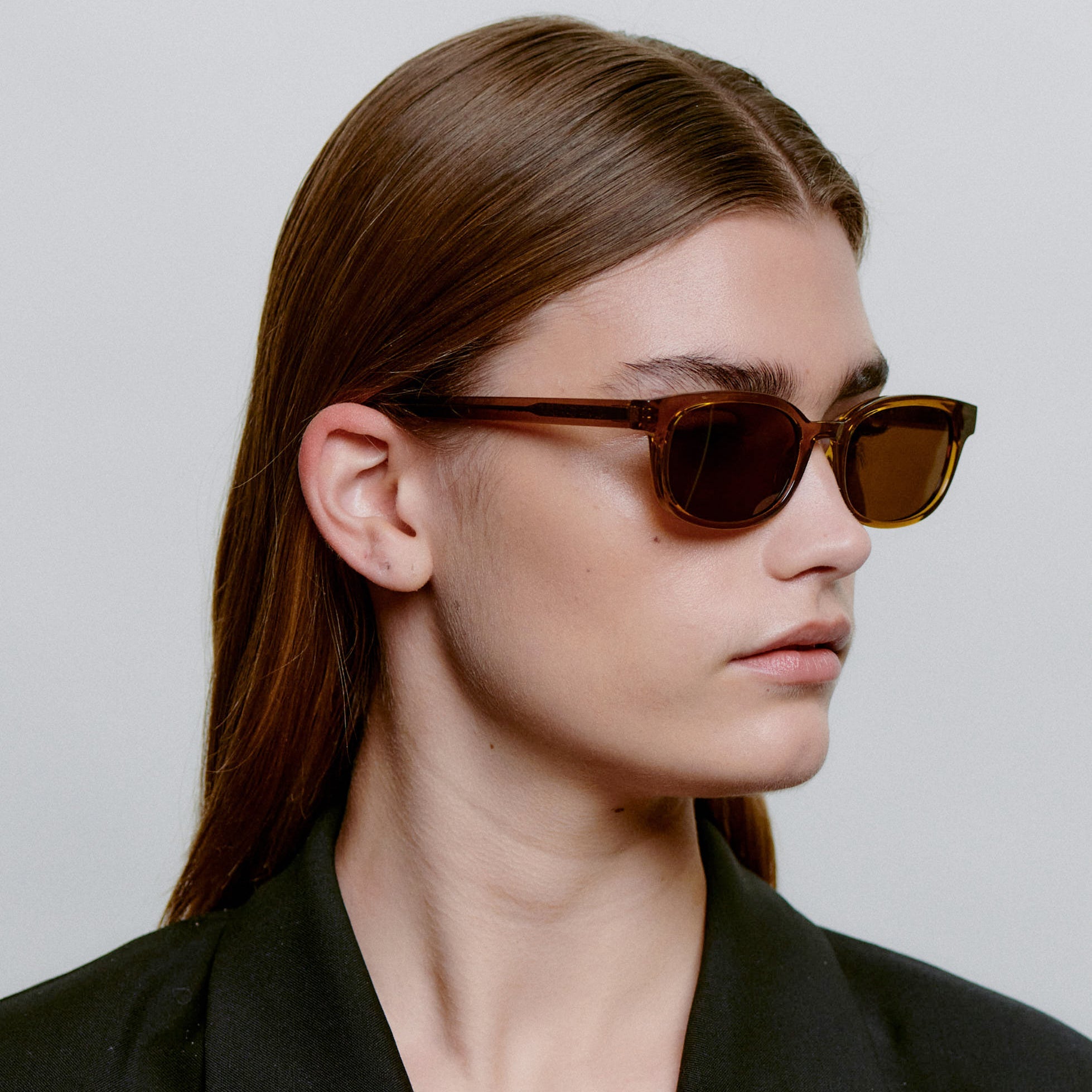 Akjaerbede Charlie Classic Rectangle Sunglasses - Smoke Transparent - PUNCH Watch & Eyewear - A.KJÆRBEDE