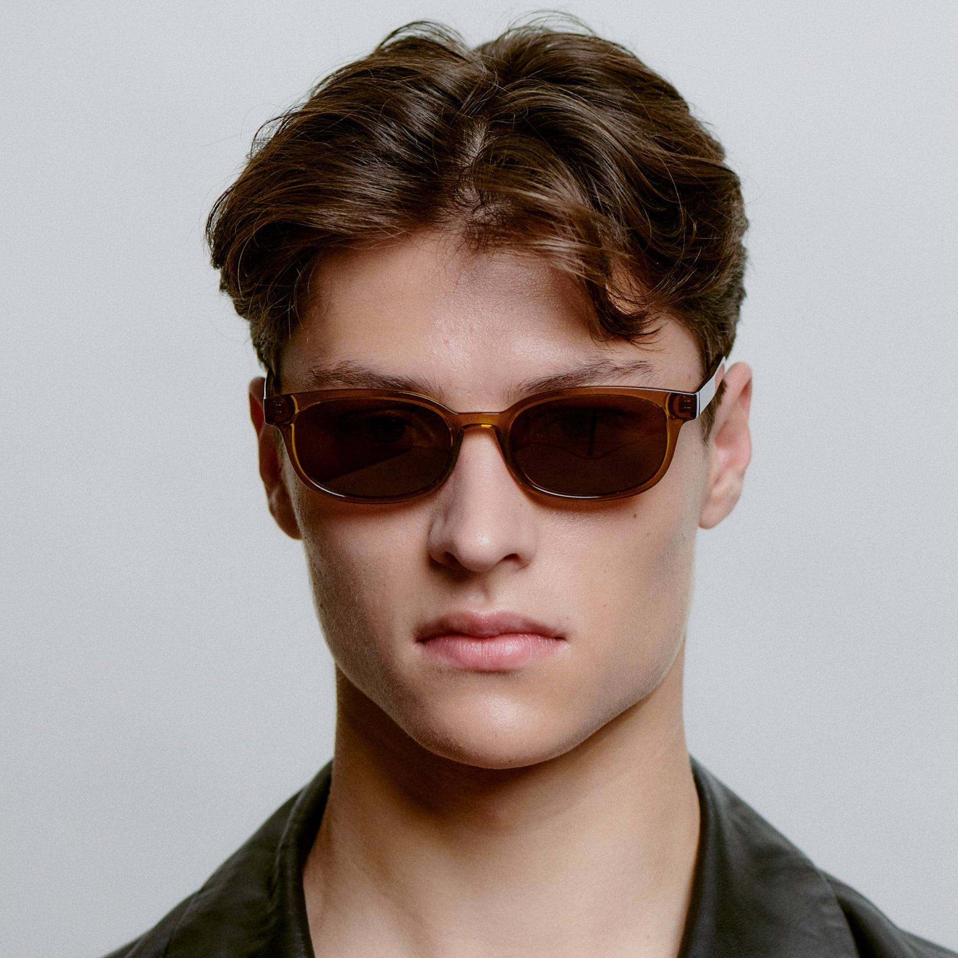 Akjaerbede Charlie Classic Rectangle Sunglasses - Smoke Transparent - PUNCH Watch & Eyewear - A.KJÆRBEDE