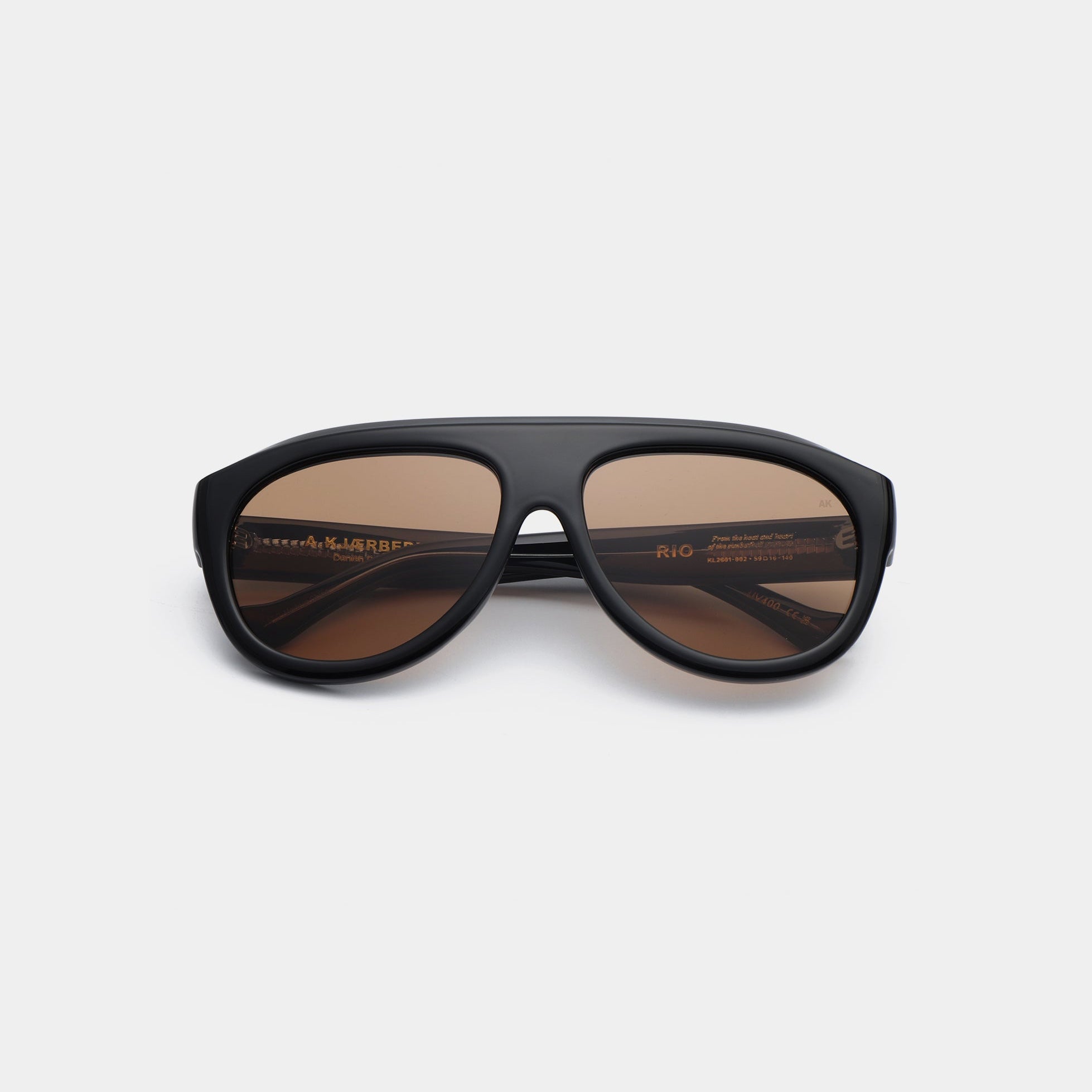 A.KJÆRBEDE RIO Sunglasses l Black, Brown Lens Aviator - PUNCH Watch & Eyewear - A.KJÆRBEDE