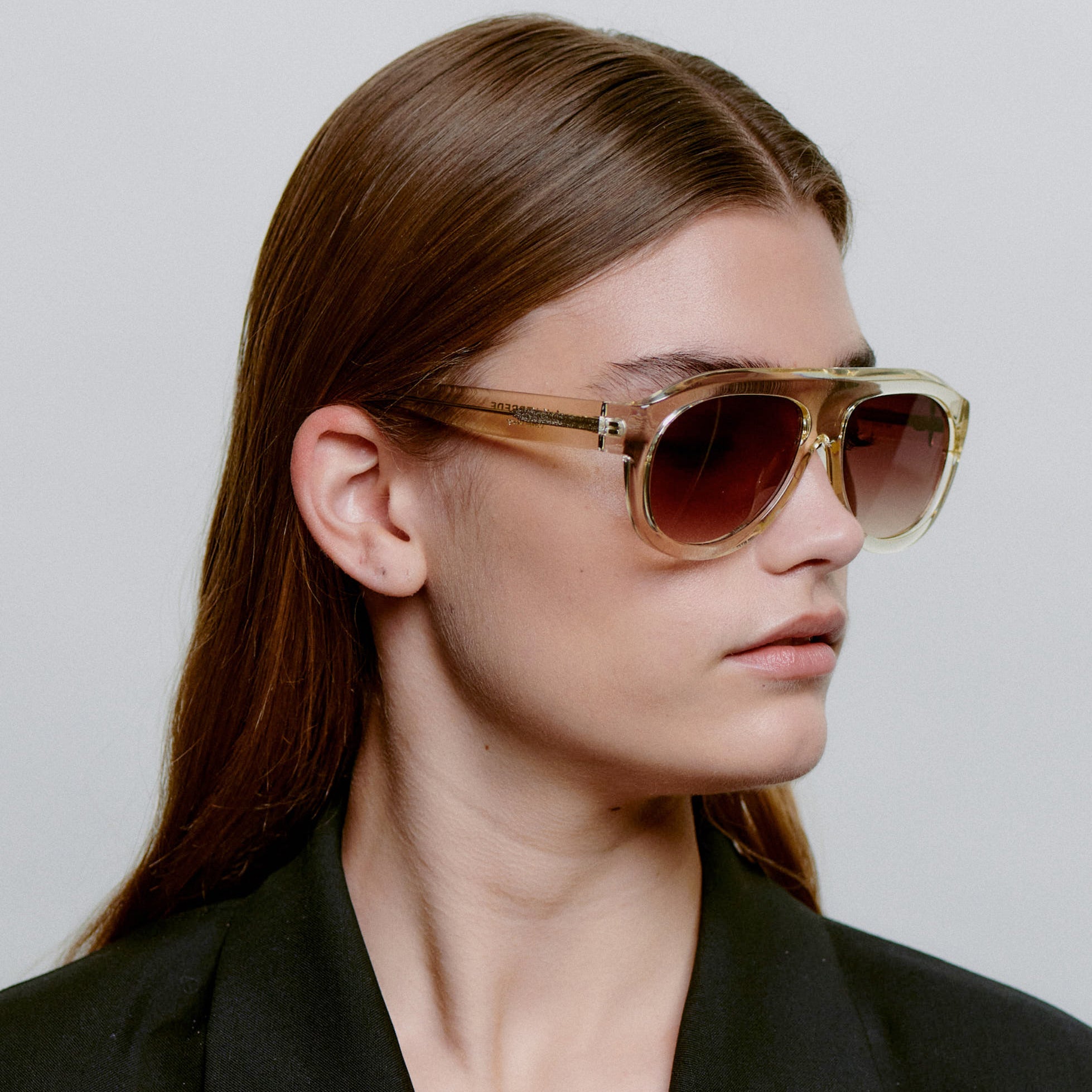 A.KJÆRBEDE RIO Sunglasses l Ecru Transparent Aviator - PUNCH Watch & Eyewear - A.KJÆRBEDE