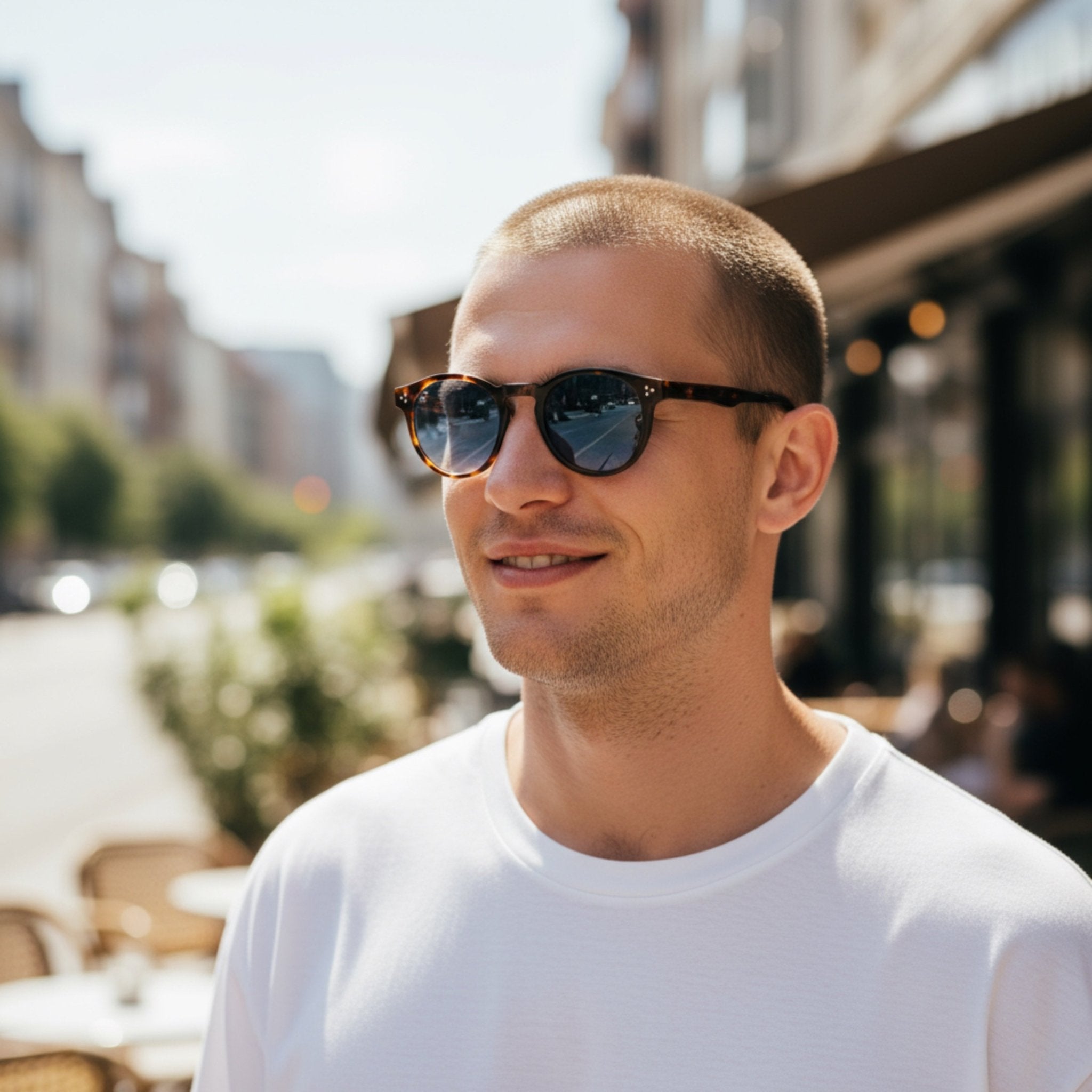 ALBA Polarised Sunglasses, Unisex, Tortoise Brown, Blue Gradient by TrueVivid - PUNCH Watch & Eyewear - TRUEVIVID