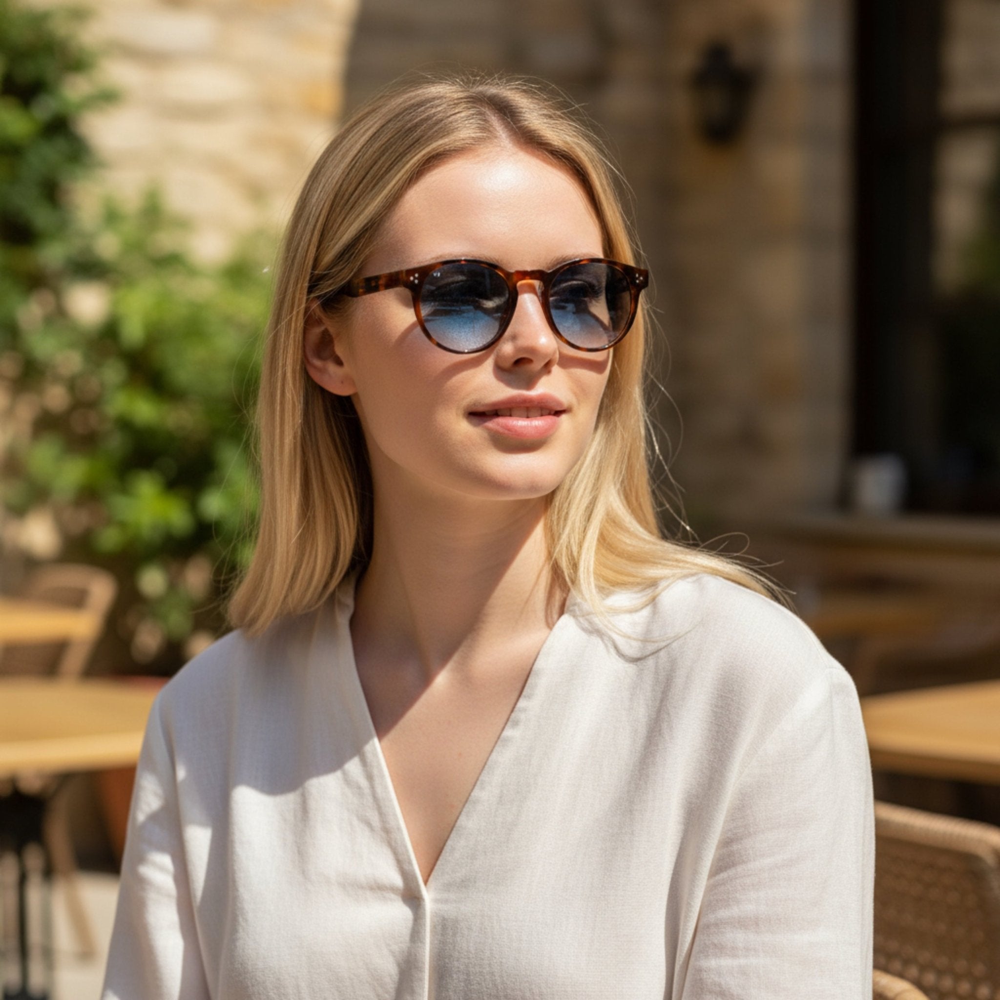 ALBA Polarised Sunglasses, Unisex, Tortoise Brown, Blue Gradient by TrueVivid - PUNCH Watch & Eyewear - TRUEVIVID