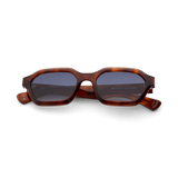 ARO Burnt Havana Deep Blue Gradient Hexagonal Sunglasses fmr Anthony by Messy Weekend