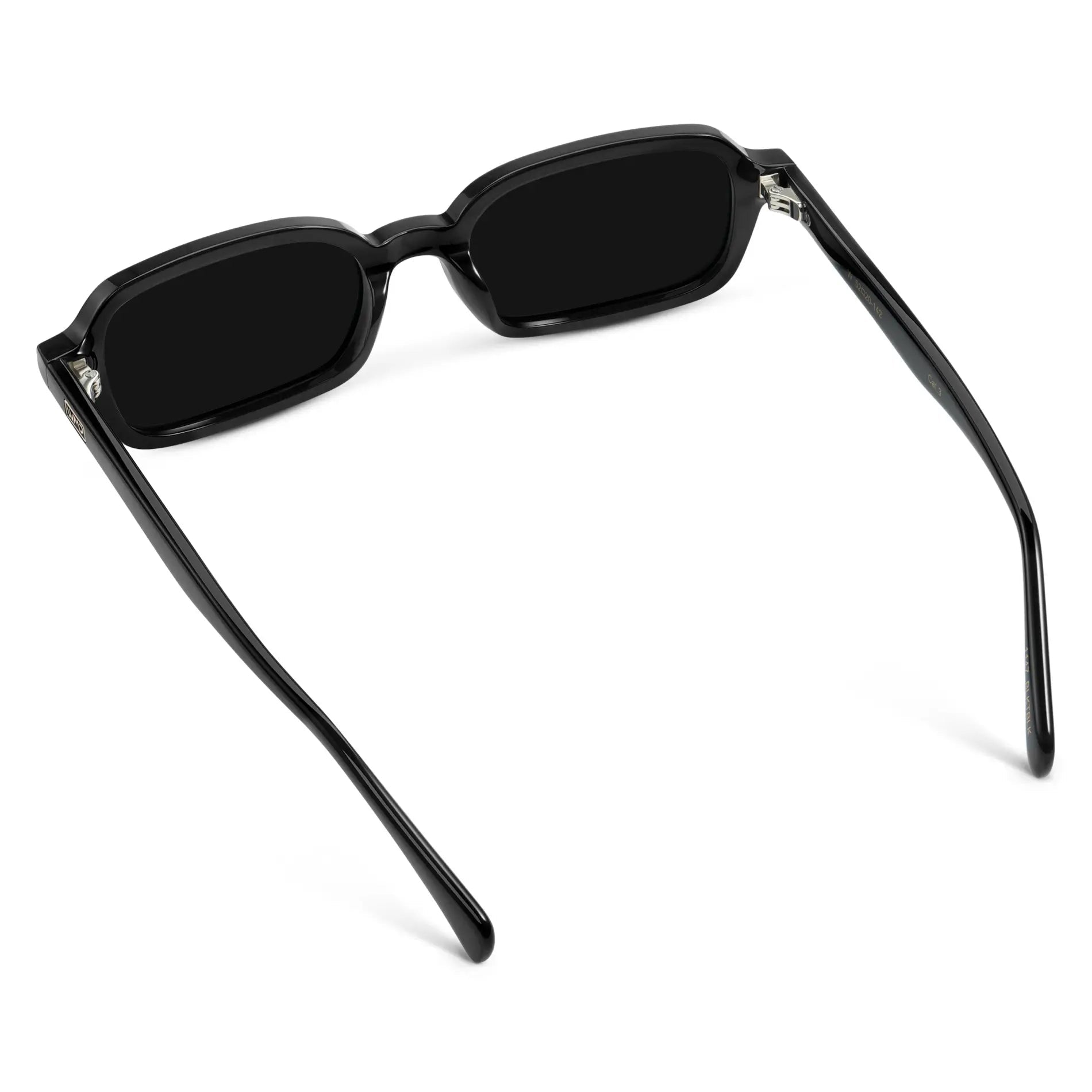 AYLA Slim Rectangular Sunglasses in Triple Black by WMP Eyewear - PUNCH Watch & Eyewear - WMP Eyewear