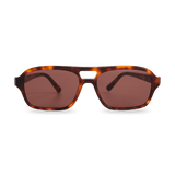 Messy Weekend Burt Aviator Sunglasses - Tortoise Brown