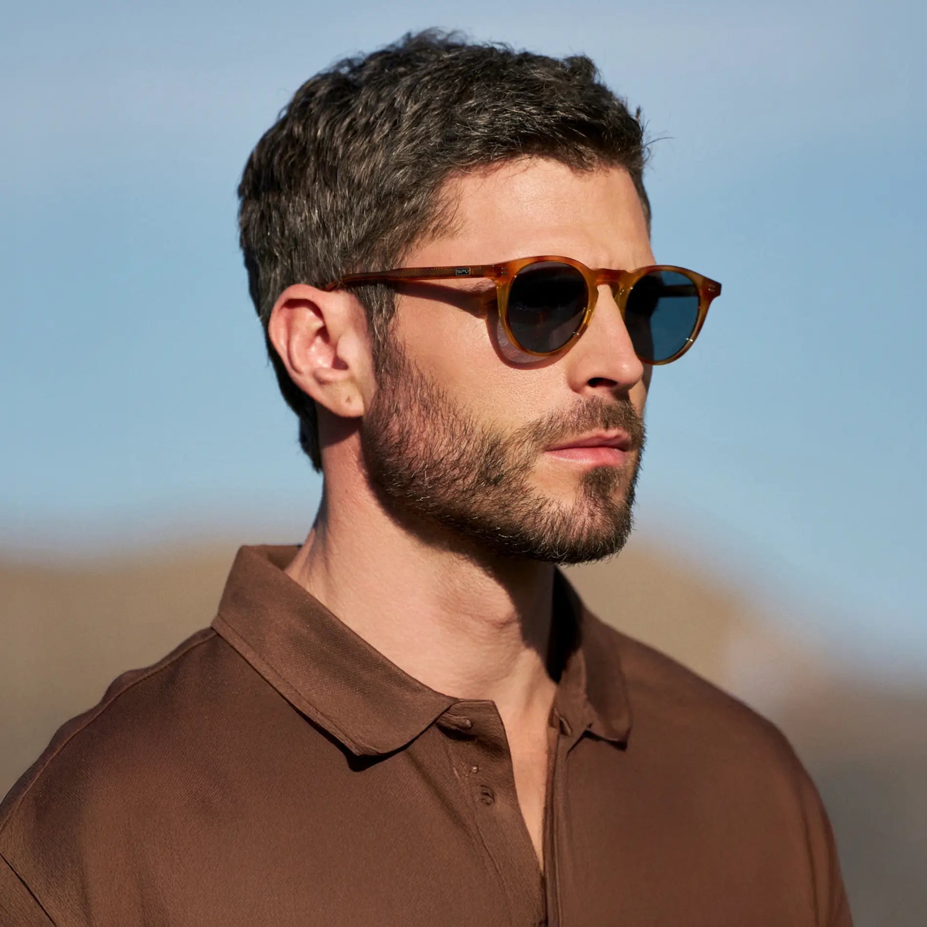 CADDIE Men's Golf Sunglasses - Honey Tortoise / Laguna Blue Lens l WMP Eyewear - PUNCH Watch & Eyewear - WMP Eyewear