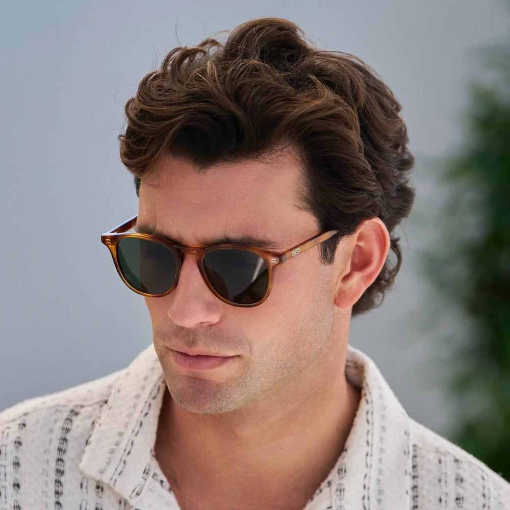 CAMERON Men's Round Polarised Sunglasses l Honey Tortoise - WMP Eyewear - PUNCH Watch & Eyewear - WMP Eyewear
