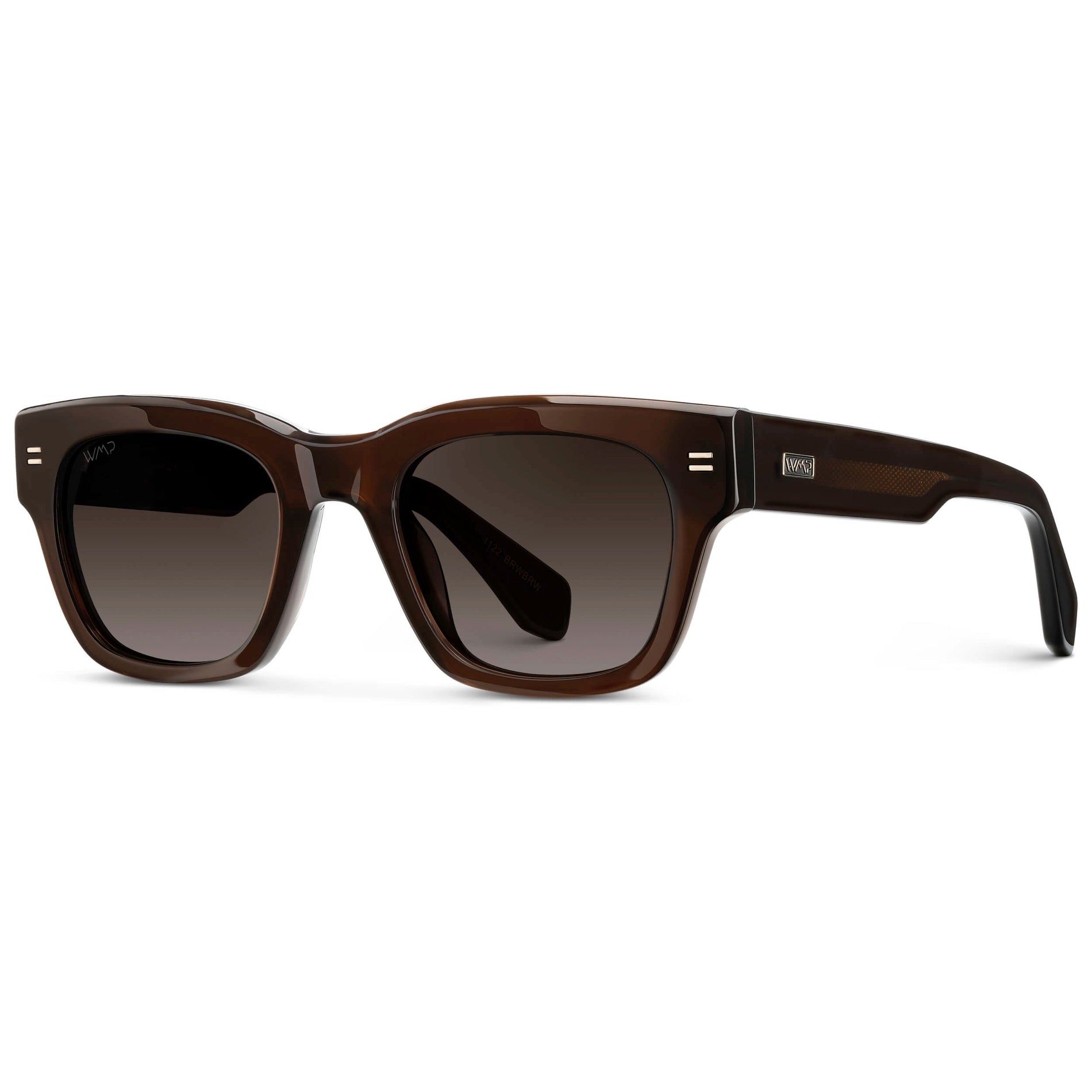 CLINT Men's Oversized Rectangular Sunglasses in Burnt Cedar Brown by WMP Eyewear - PUNCH Watch & Eyewear - WMP Eyewear