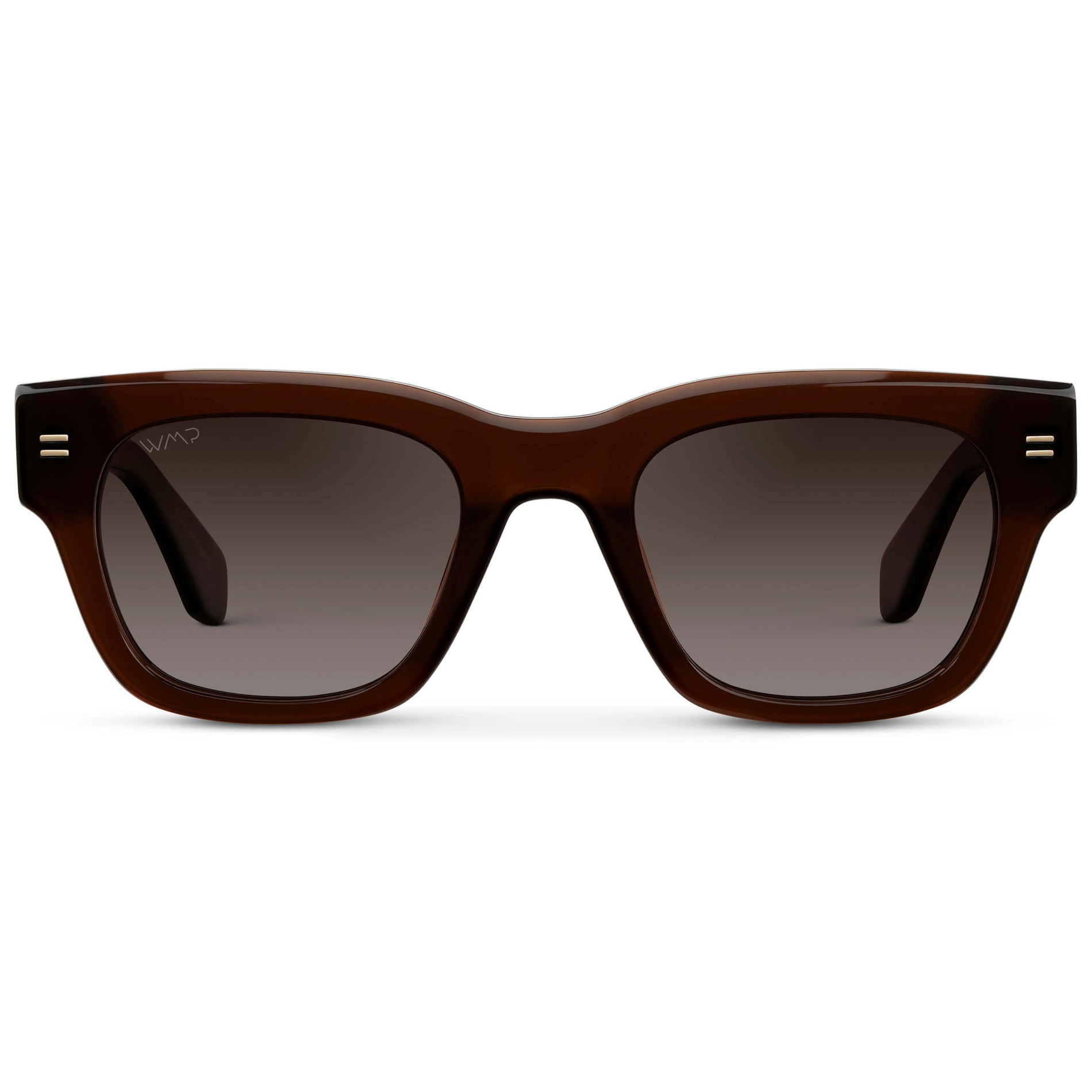 CLINT Men's Oversized Rectangular Sunglasses in Burnt Cedar Brown by WMP Eyewear - PUNCH Watch & Eyewear - WMP Eyewear