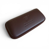 Dark Brown Hard Shell Sunglasses Zipper Case l PUNCH