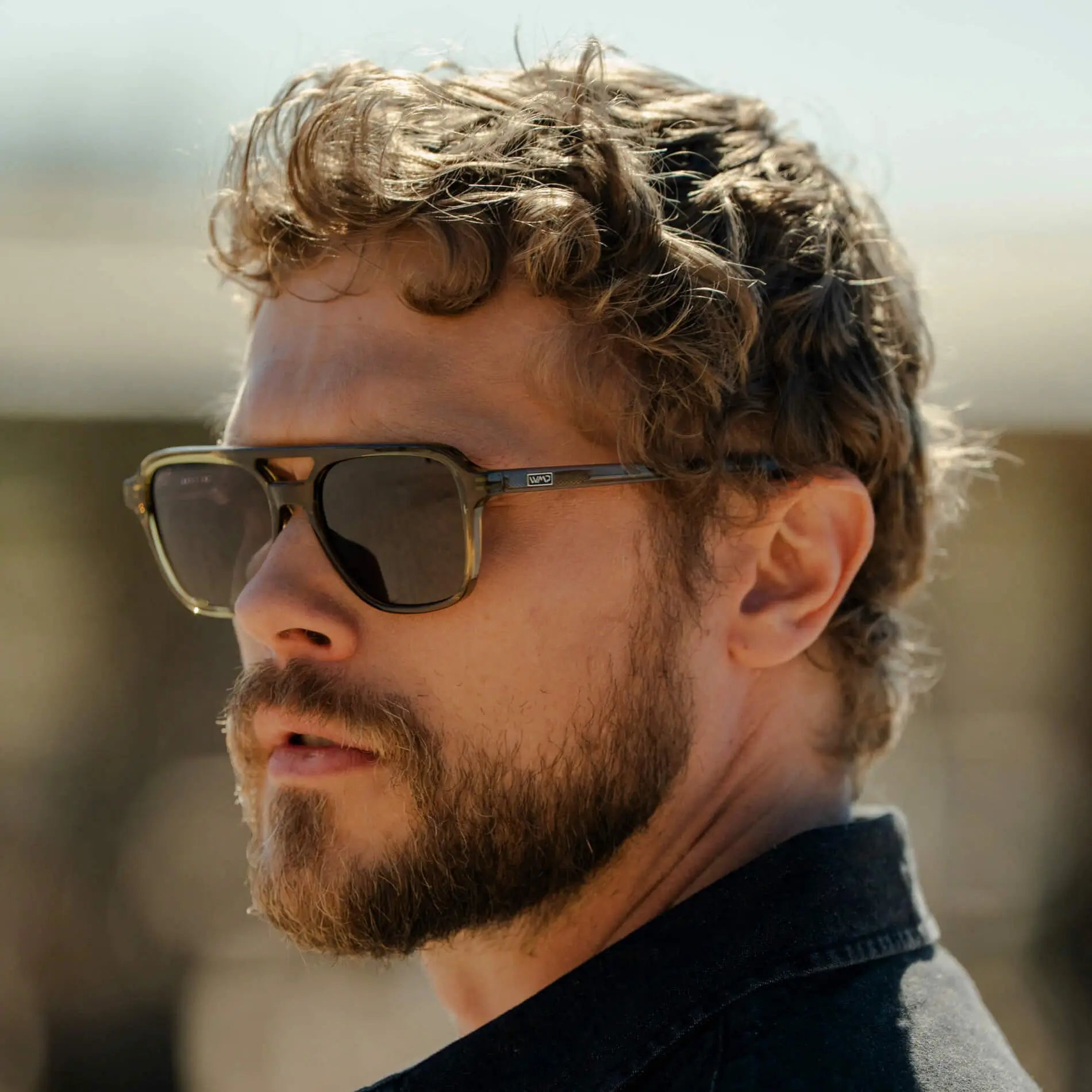 DEAN Polarised Oversized Aviator Sunglasses in Crystal Verde by WMP Eyewear - PUNCH Watch & Eyewear - WMP Eyewear