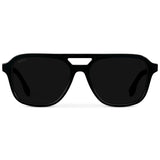 DEAN Polarised Oversized Aviator Sunglasses in Triple Black by WMP Eyewear