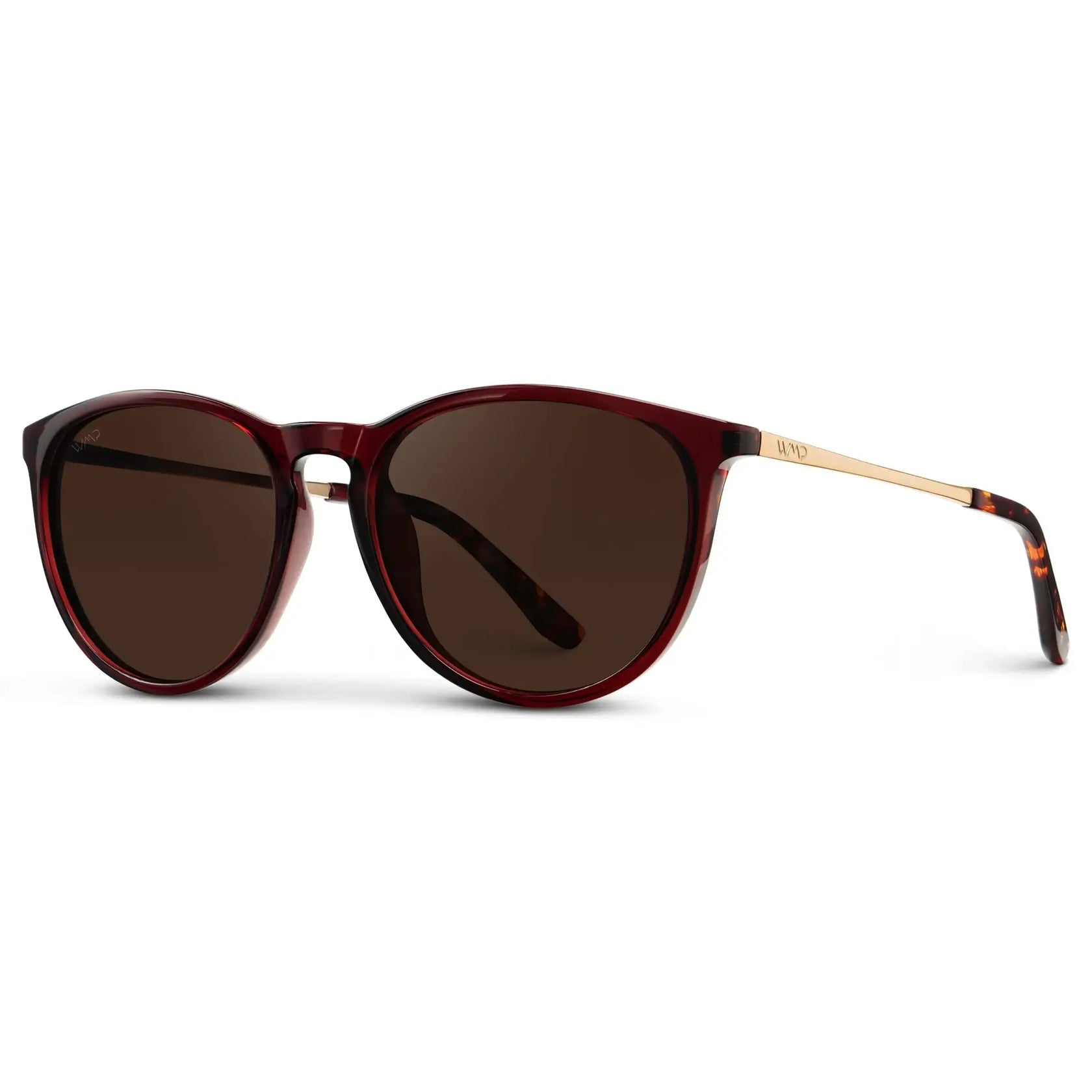 DREW Round Polarised Women's Sunglasses in Cherry Red/Gold by WMP Eyewear - PUNCH Watch & Eyewear - WMP Eyewear