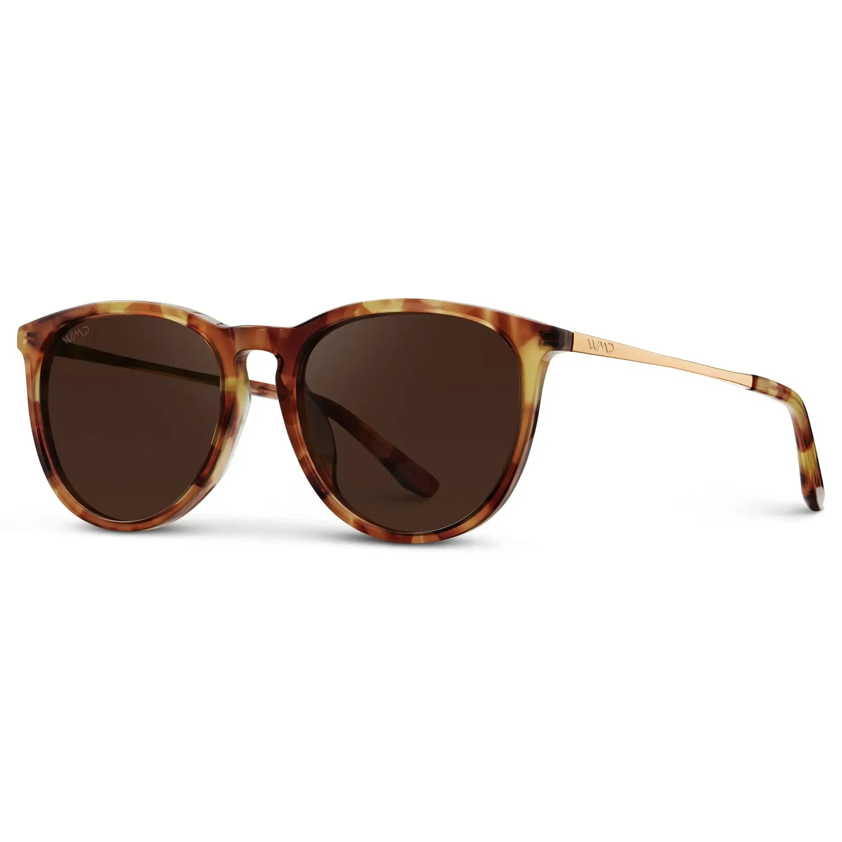 DREW Round Polarised Women's Sunglasses in Maple Tortoise by WMP Eyewear - PUNCH Watch & Eyewear - WMP Eyewear
