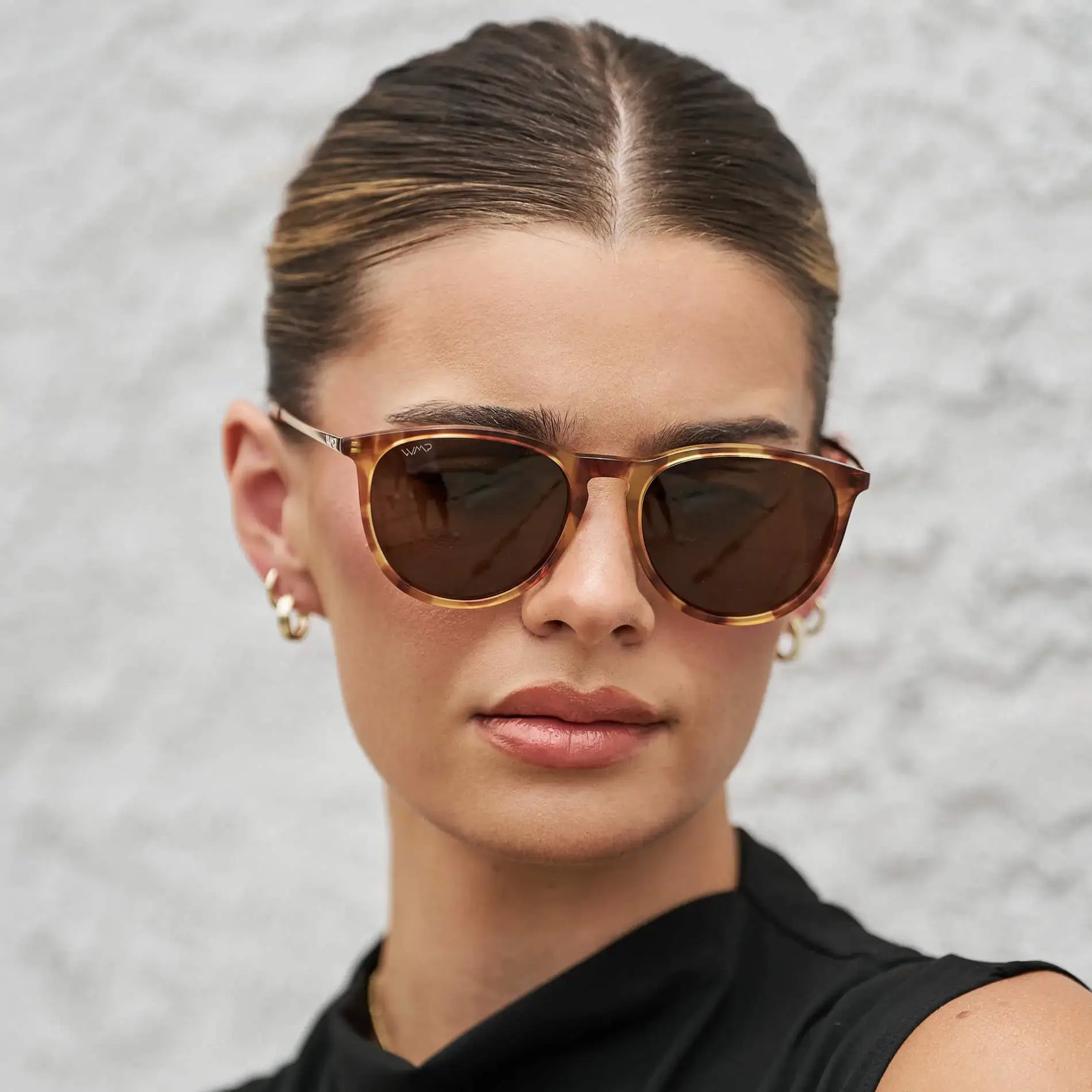 DREW Round Polarised Women's Sunglasses in Maple Tortoise by WMP Eyewear - PUNCH Watch & Eyewear - WMP Eyewear