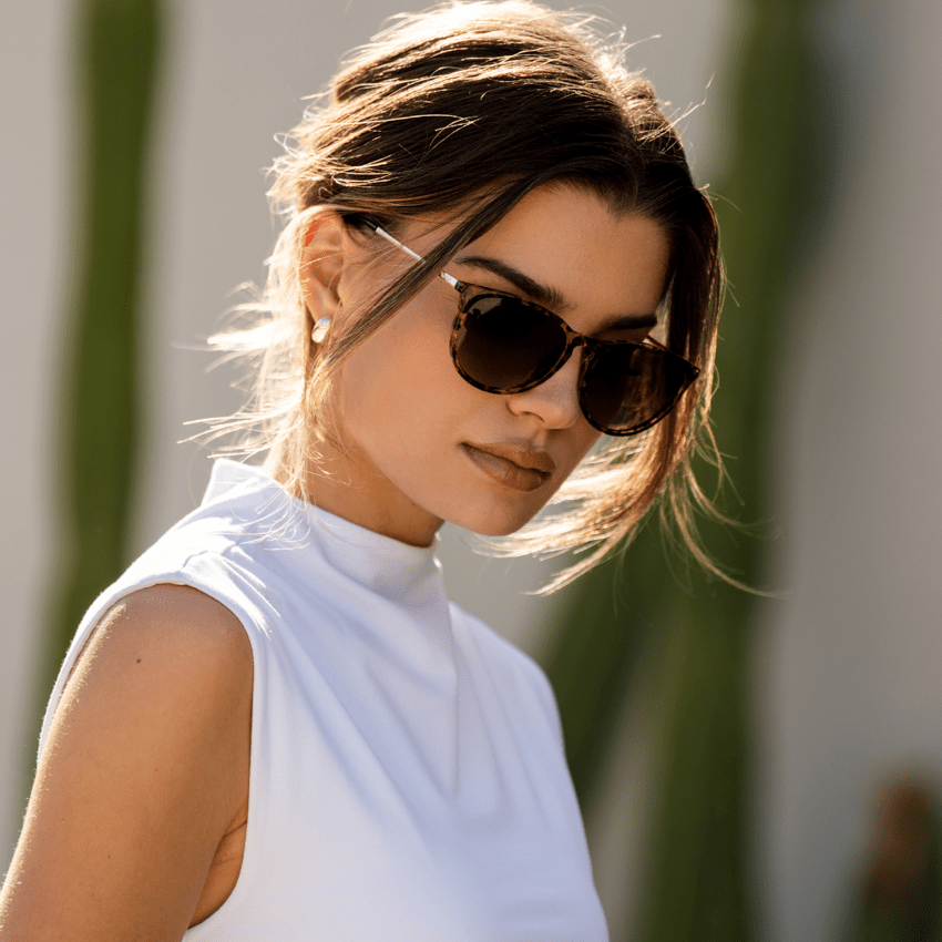 DREW Round Polarised Women's Sunglasses in Tortoise by WMP Eyewear - PUNCH Watch & Eyewear - WMP Eyewear