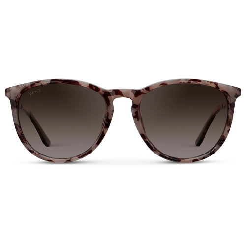 DREW Round Polarized Women's Sunglasses in Blush Pink Tortoise by WMP Eyewear - PUNCH Watch & Eyewear - WMP Eyewear