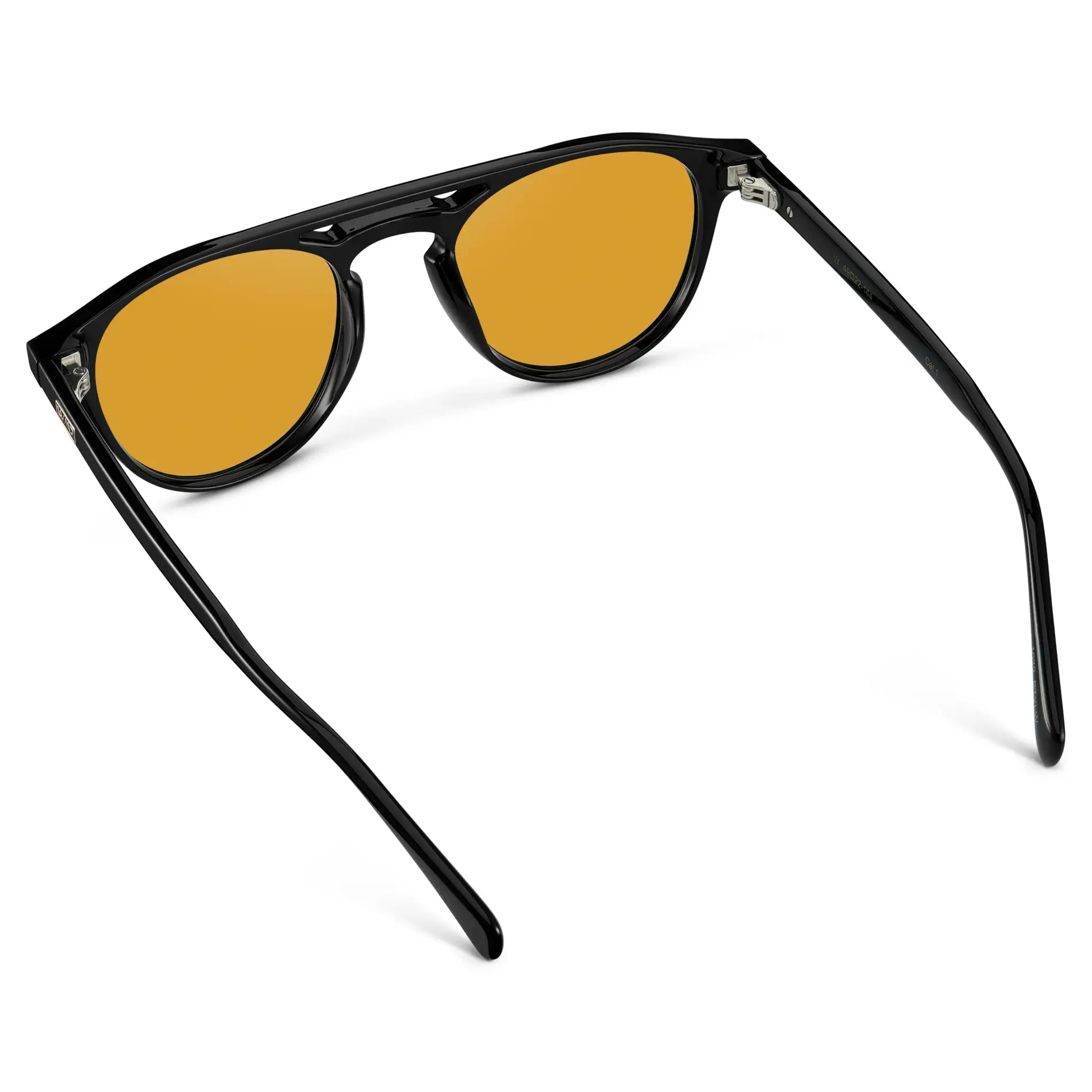 EASTON Men's Round Sunglasses in Black / Yellow Tint Lens by WMP Eyewear - PUNCH Watch & Eyewear - WMP Eyewear