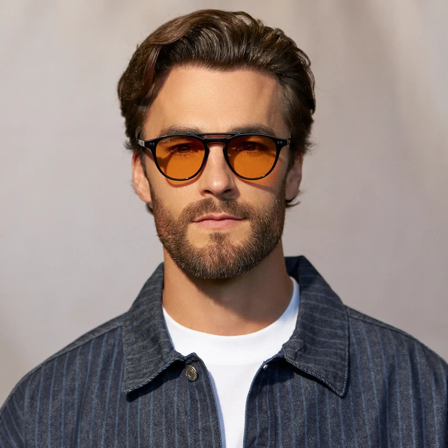 EASTON Men's Round Sunglasses in Black / Yellow Tint Lens by WMP Eyewear - PUNCH Watch & Eyewear - WMP Eyewear