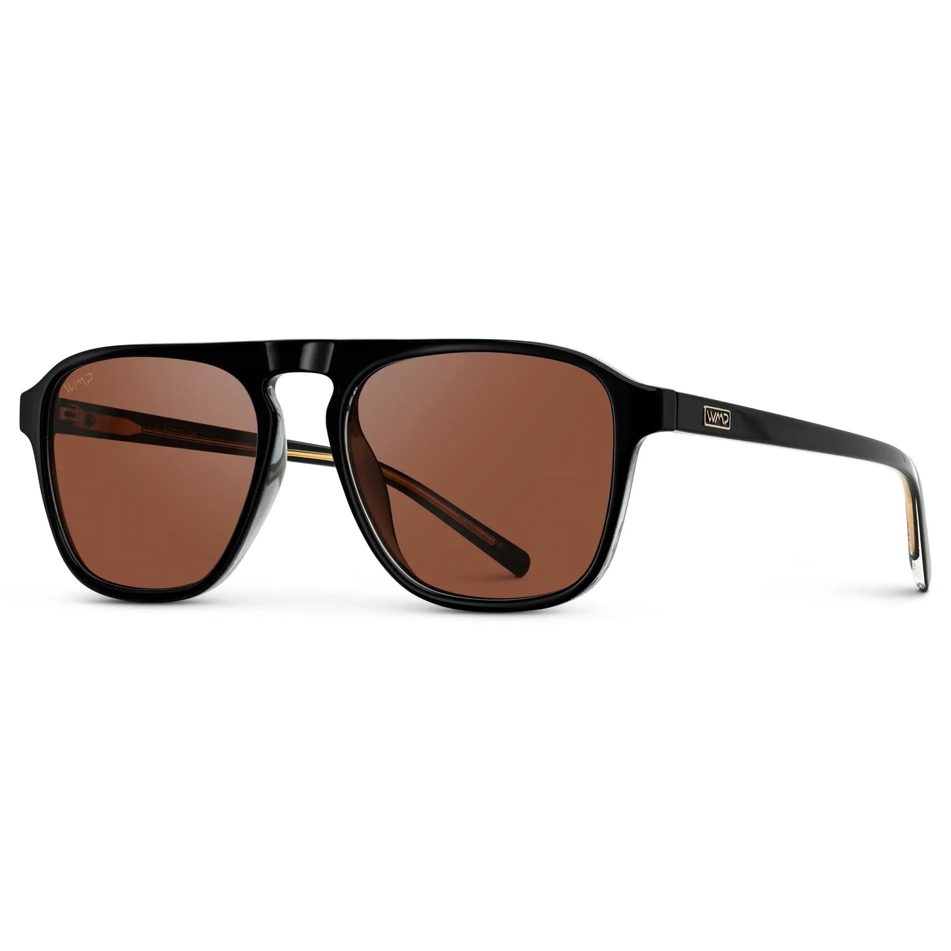 EMERSON Unisex Square Aviator Sunglasses in Black - Red Tinted Lenses l WMP Eyewear - PUNCH Watch & Eyewear - WMP Eyewear
