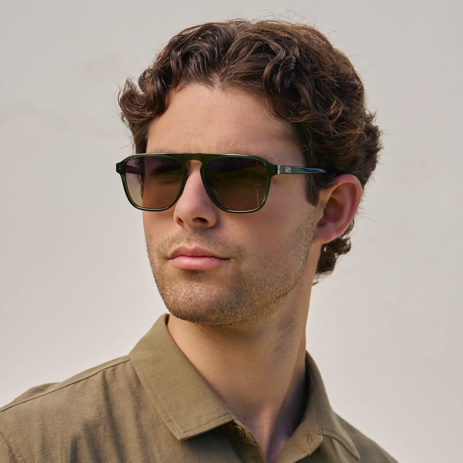 EMERSON Unisex Square Aviator Sunglasses in Jade Green WMP Eyewear - PUNCH Watch & Eyewear - WMP Eyewear