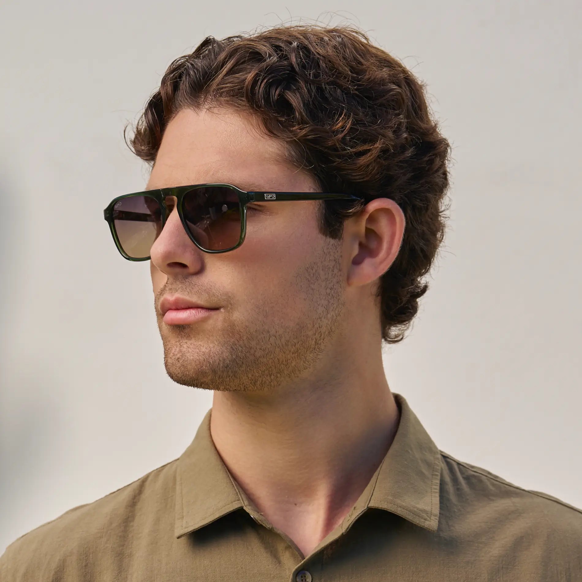 EMERSON Unisex Square Aviator Sunglasses in Jade Green WMP Eyewear - PUNCH Watch & Eyewear - WMP Eyewear