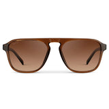 EMERSON Unisex Square Aviator Sunglasses in Terracotta Brown WMP Eyewear