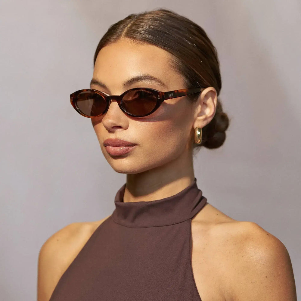 ESME Classic Oval Women's Sunglasses in Brown Tortoise by WMP Eyewear - PUNCH Watch & Eyewear - WMP Eyewear