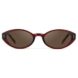 ESME Classic Oval Women's Sunglasses in Red Garnet by WMP Eyewear
