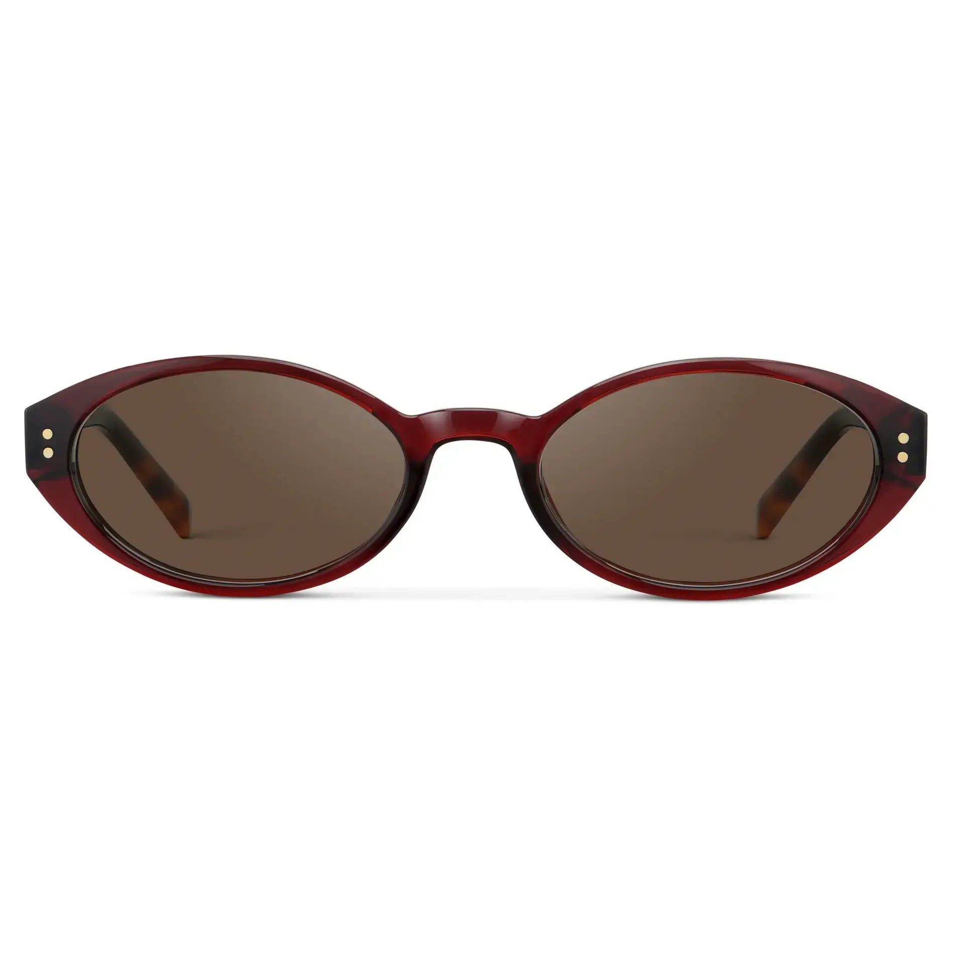 ESME Classic Oval Women's Sunglasses in Red Garnet by WMP Eyewear - PUNCH Watch & Eyewear - WMP Eyewear