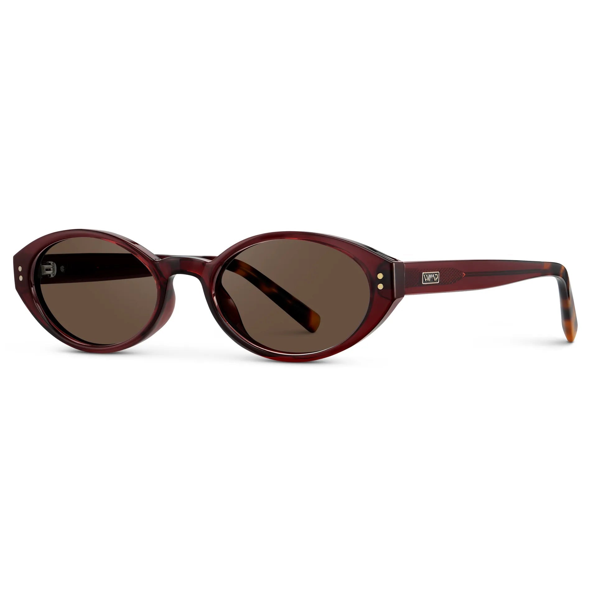 ESME Classic Oval Women's Sunglasses in Red Garnet by WMP Eyewear - PUNCH Watch & Eyewear - WMP Eyewear