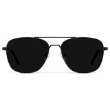 FOX Double Bridge Aviator Sunglasses - Triple Black l WMP Eyewear
