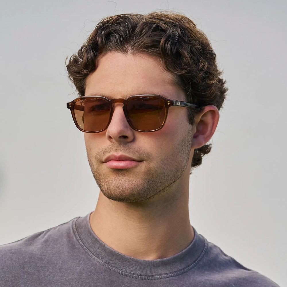 FRANCIS Men's Square Modern Retro Sunglasses in Terracotta Brown l WMP Eyewear - PUNCH Watch & Eyewear - WMP Eyewear