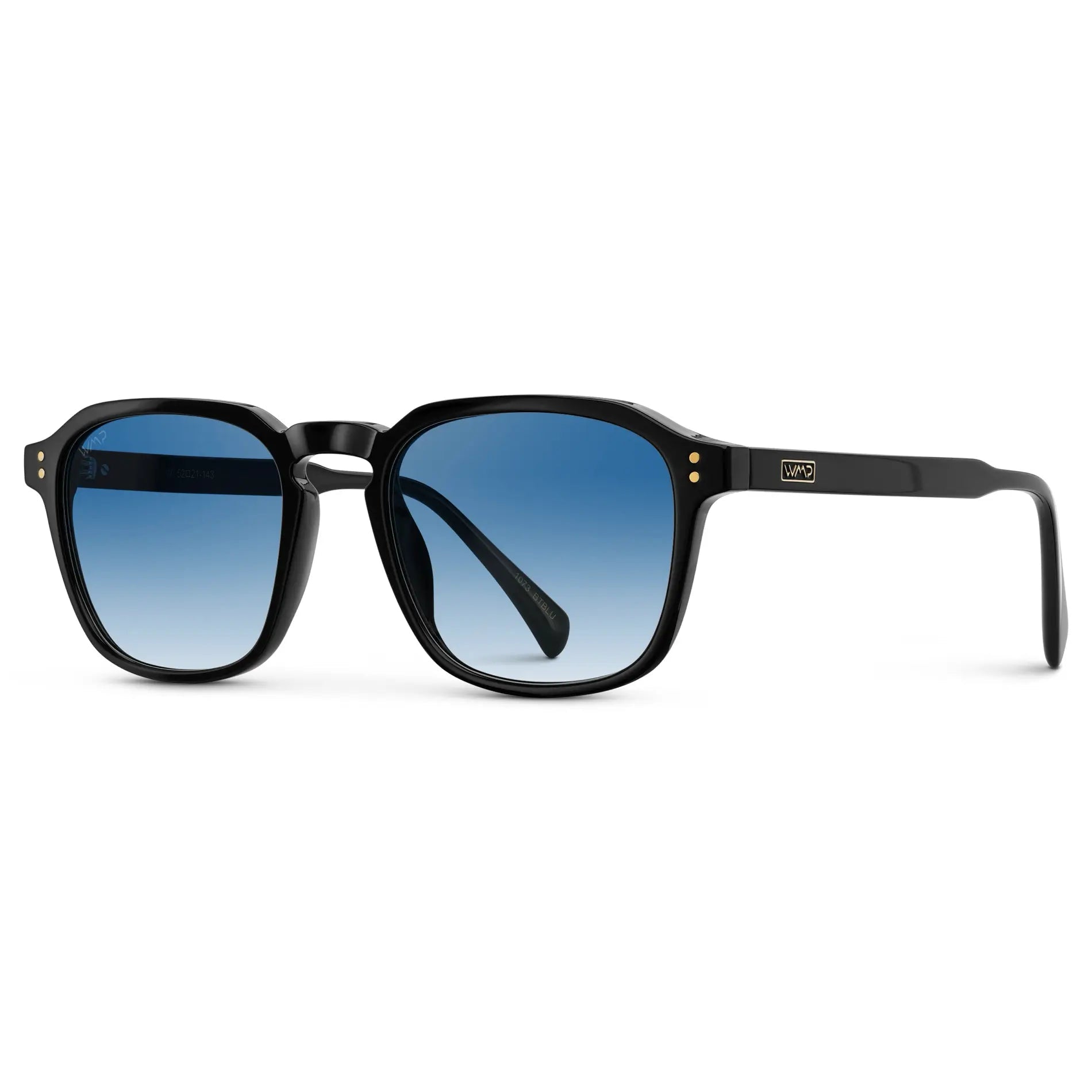 FRANCIS Men's Square Modern Sunglasses in Black / Blue Tinted Lens l WMP Eyewear - PUNCH Watch & Eyewear - WMP Eyewear
