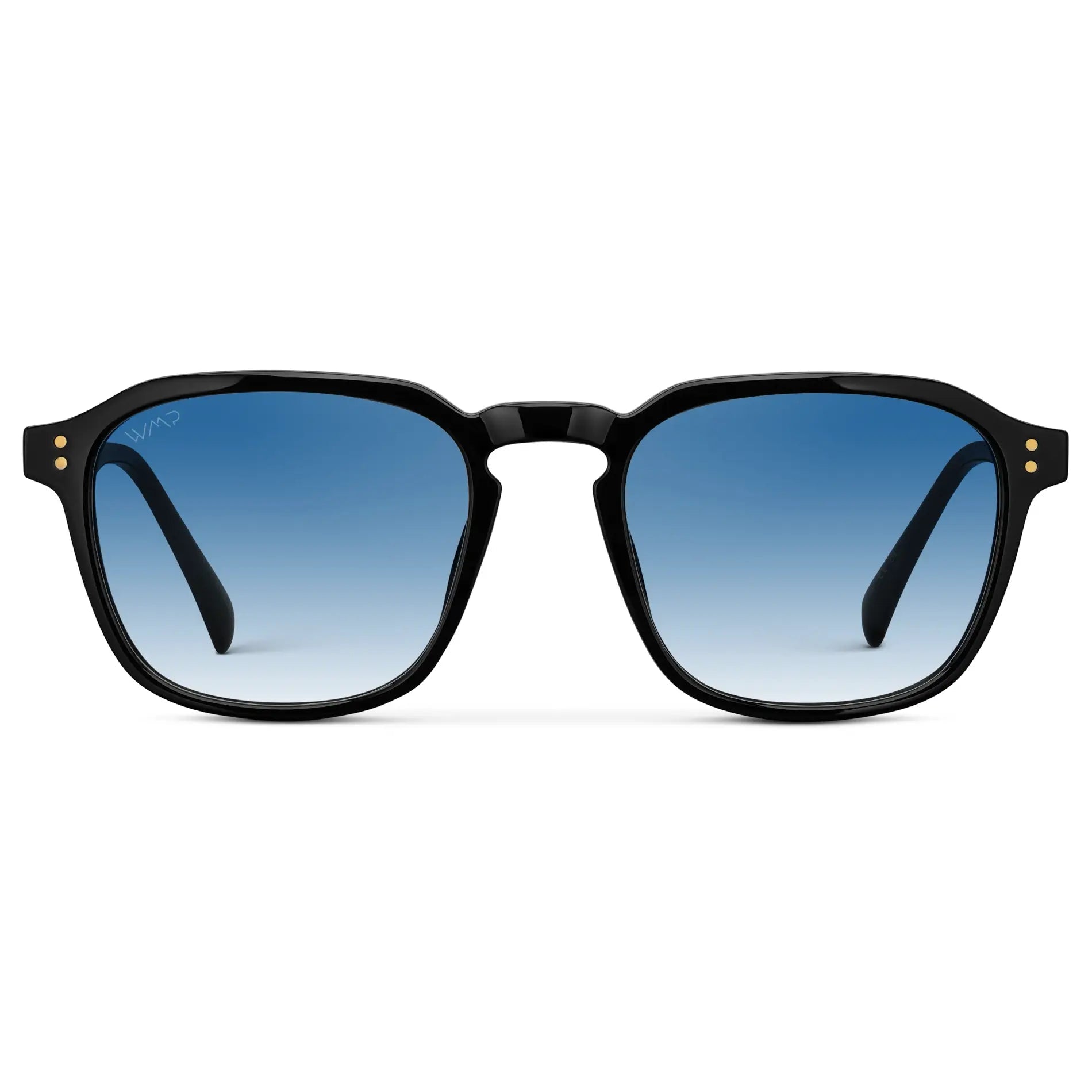 FRANCIS Men's Square Modern Sunglasses in Black / Blue Tinted Lens l WMP Eyewear - PUNCH Watch & Eyewear - WMP Eyewear