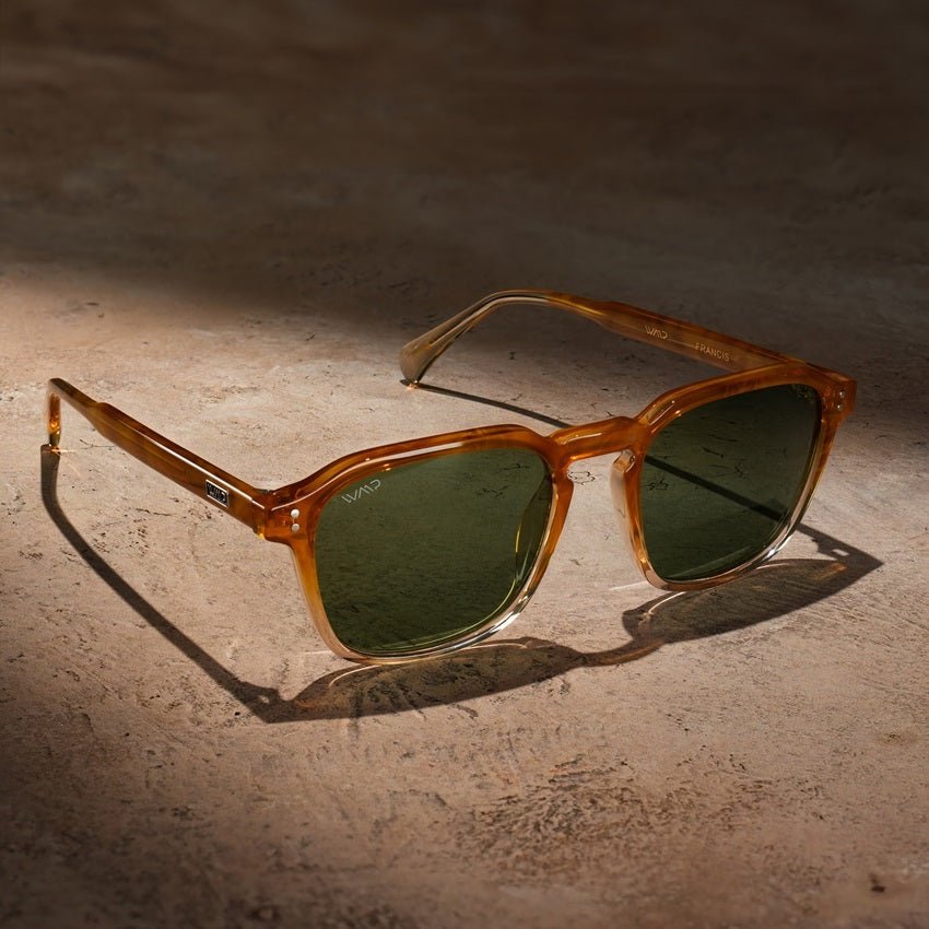 FRANCIS Men's Square Modern Retro Sunglasses in Sunset by WMP Eyewear - PUNCH Watch & Eyewear - WMP Eyewear